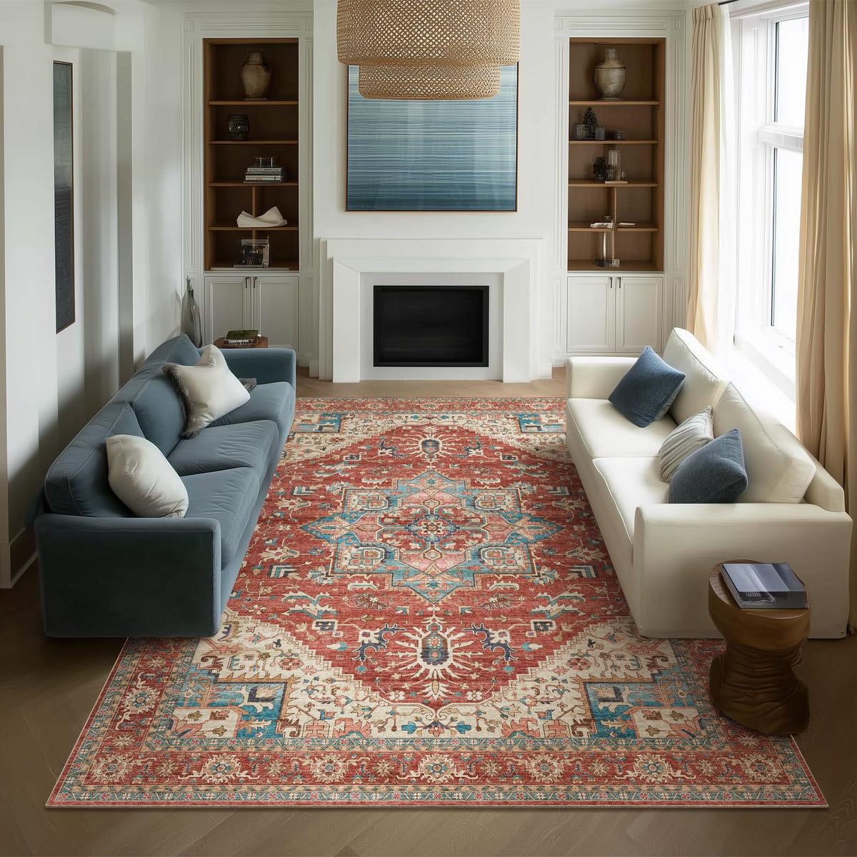 Machine Washable Rugs for Living Room: 8x10 Area Rugs for Bedroom