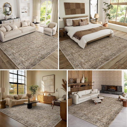 Machine Washable Rugs for Living Room: 8x10 Area Rugs for Bedroom