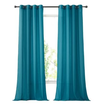 NICETOWN White Sheer Linen Curtains 84 Inch Length 2 Panels Set, W52xL84