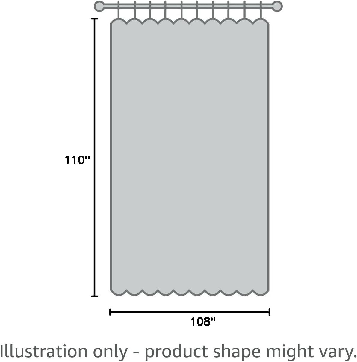 Ikiriska Extra Long Sheer Voile Curtain Sheer Voile with Pocket top (1 Panel) Custom Made (White, 9 ft)