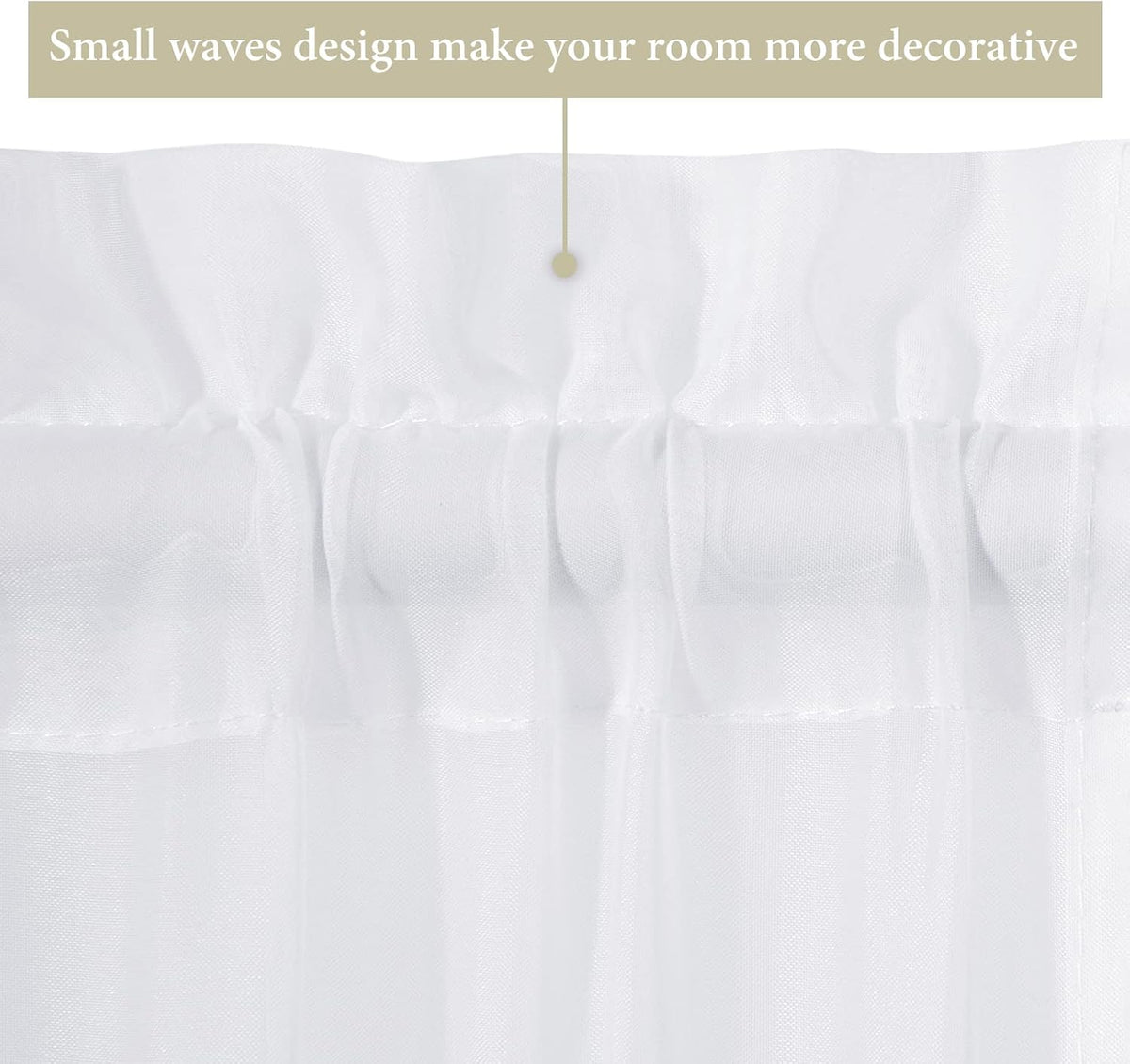 MIULEE White 54 Wide and 72 Inches Length French Door Sheer Curtains