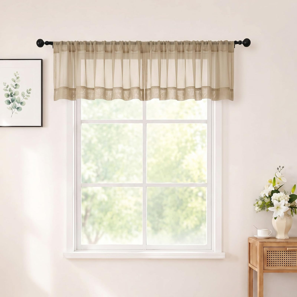 Chyhomenyc White Sheer Curtains 84 inch Long for Living Room, 2 Panels