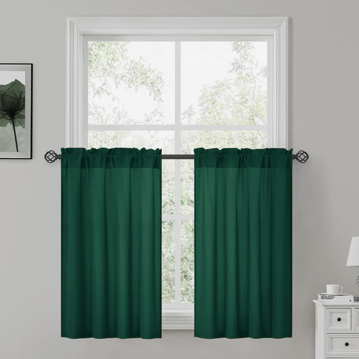 HOMEIDEAS Non-See-Through White Privacy Sheer Curtains, 52 X 96 Inches Long