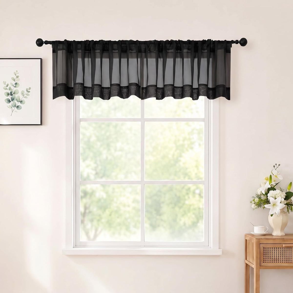 Chyhomenyc White Sheer Curtains 84 inch Long for Living Room, 2 Panels