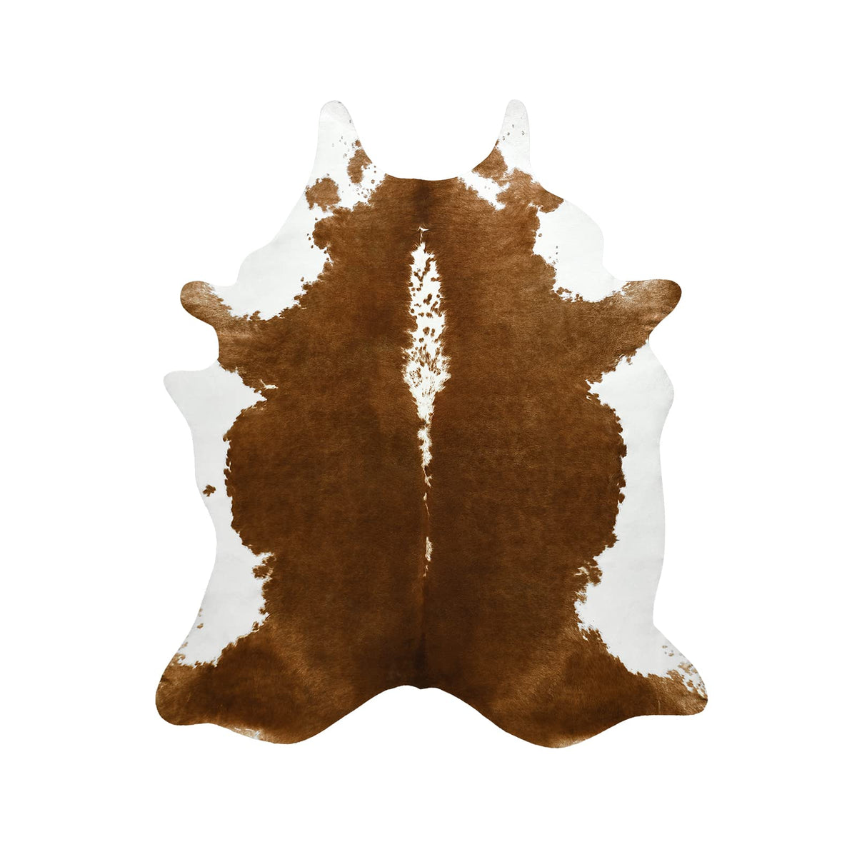 BENRON Faux Cowhide Rug, Cow Print Rug for Living Room Bedroom 4.6x5.2ft