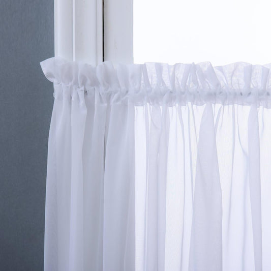 NICETOWN Sheer Curtain for Sliding Door - Extra Width & Length Solid Voile Window Drape Panel for Patio/Living Room (1 Piece, W100 x L108, White)