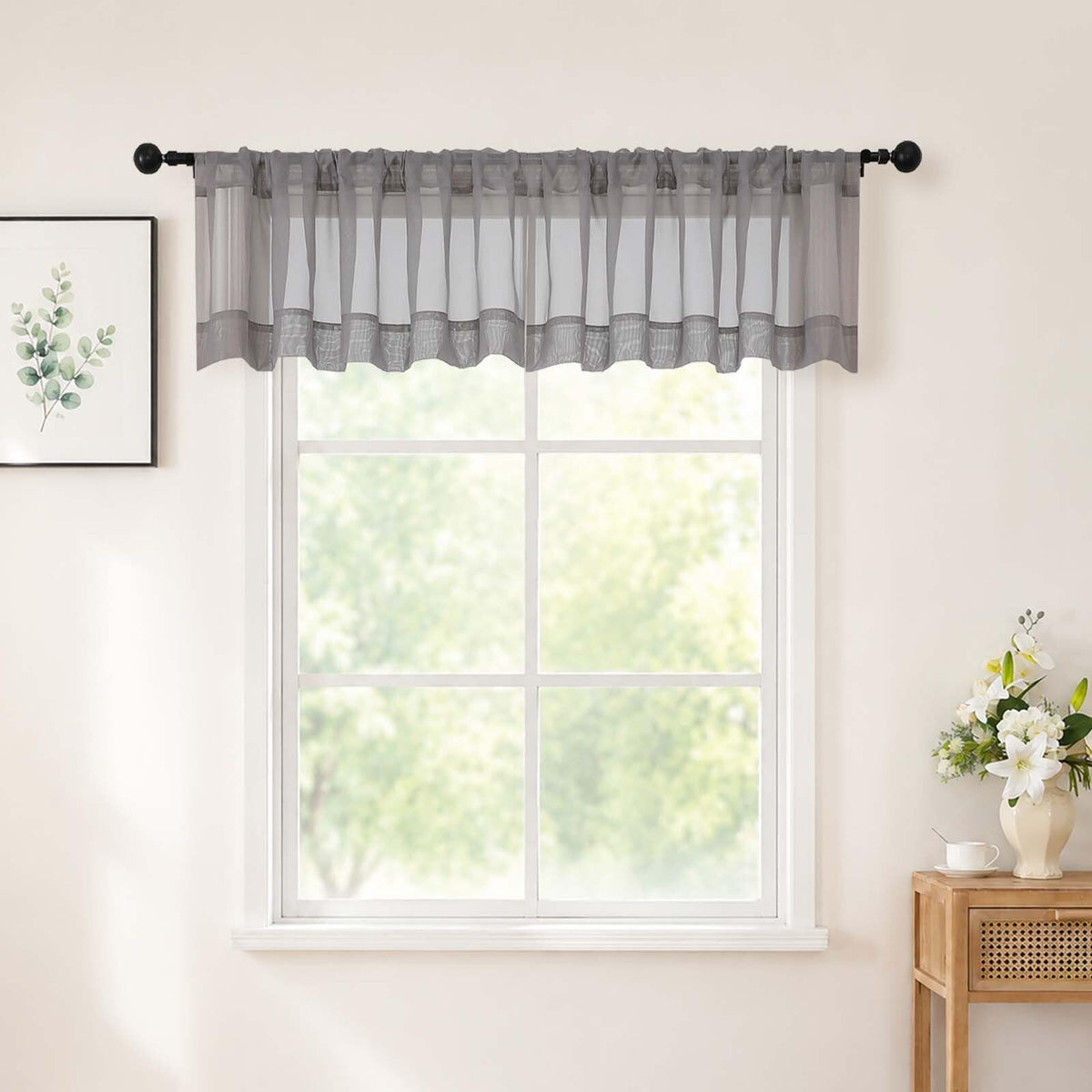 Chyhomenyc White Sheer Curtains 84 inch Long for Living Room, 2 Panels