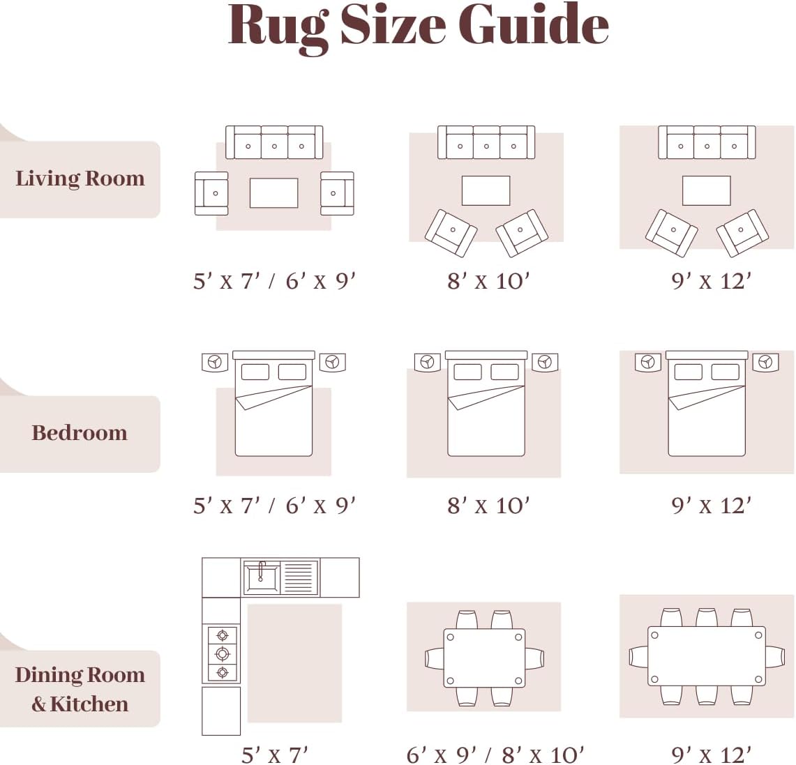 Homemate Washable Rug 9x12 Area Rugs - Vintage Rugs for Living Room