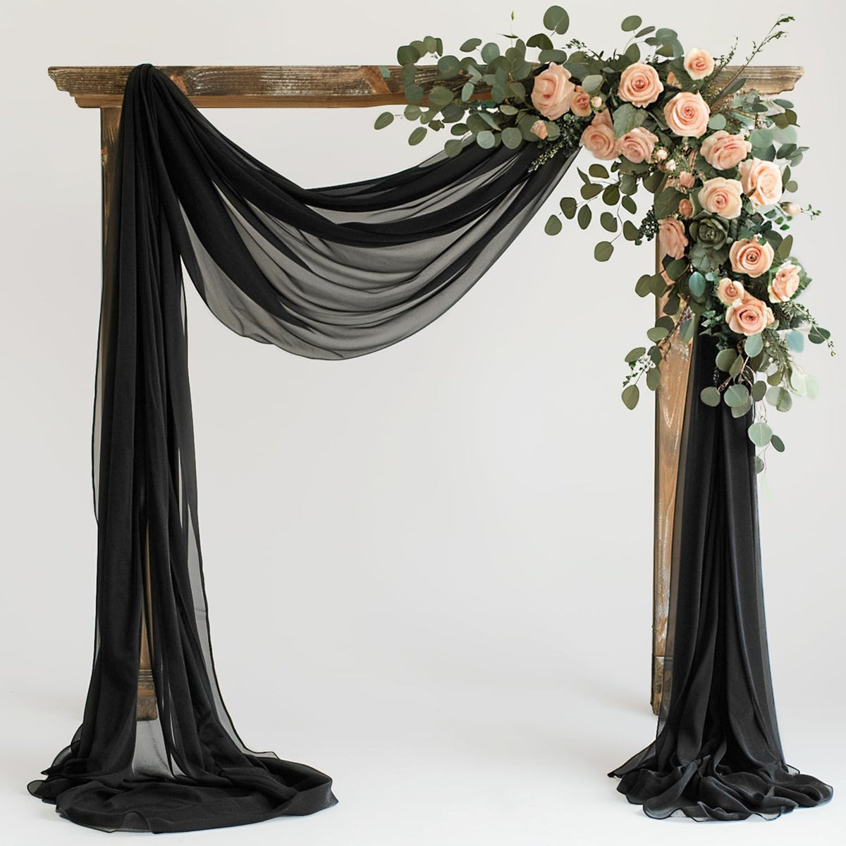 Wokceer White Wedding Arch Draping Fabric Backdrop Drapes Sheer 28.7"x 20FT