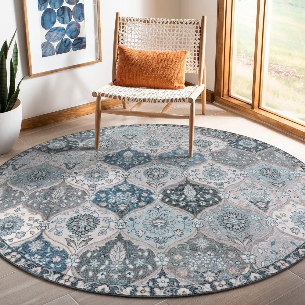 Lahome Moroccan Washable Small Area Rug, 3x5 Rug for Bedroom Living Room