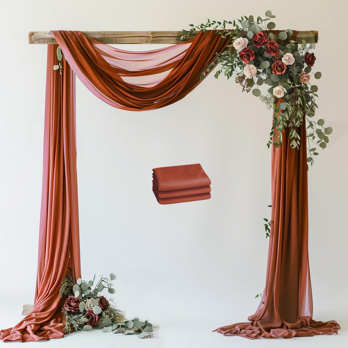 Wokceer White Wedding Arch Draping Fabric Backdrop Drapes Sheer 28.7"x 20FT