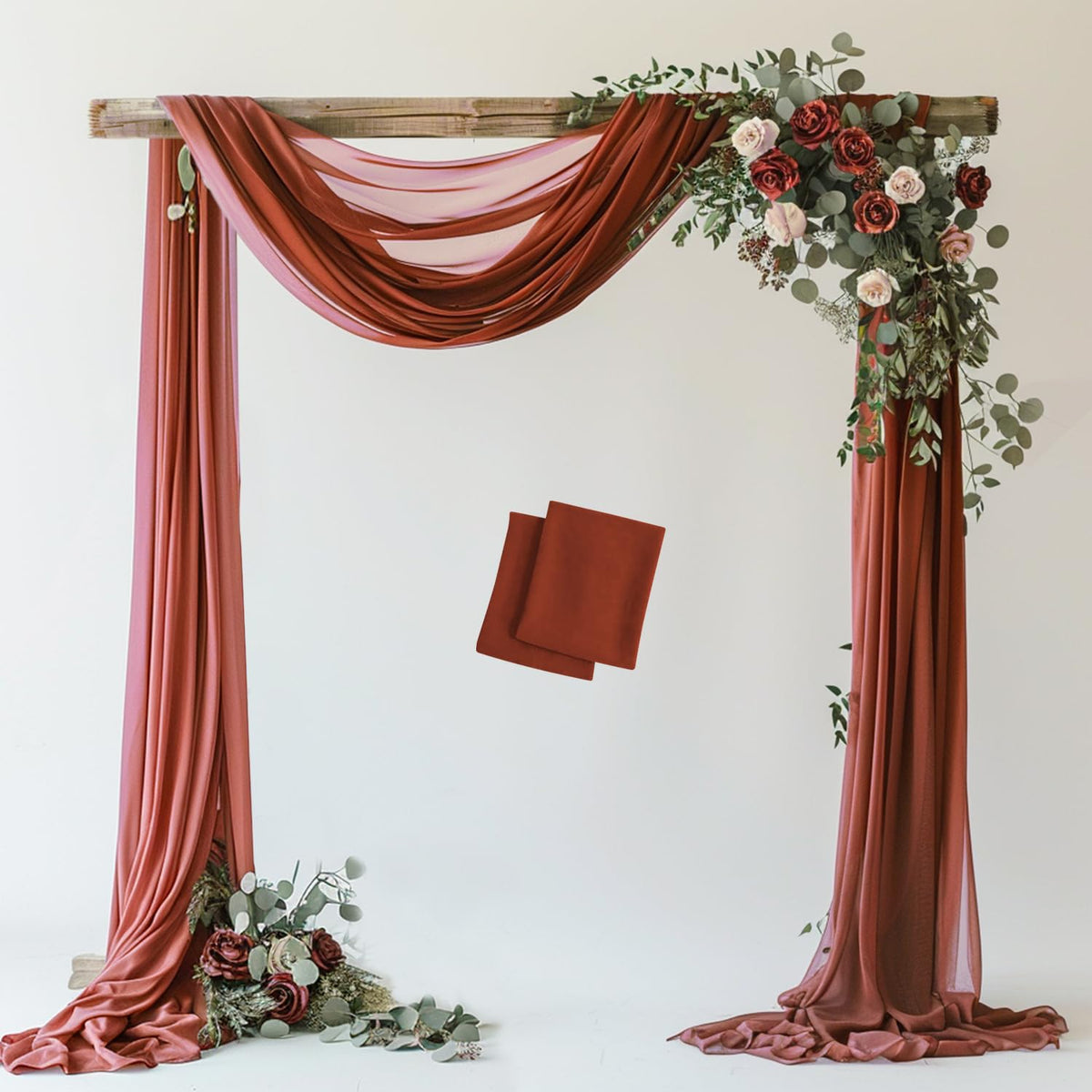 Wokceer White Wedding Arch Draping Fabric Backdrop Drapes Sheer 28.7"x 20FT