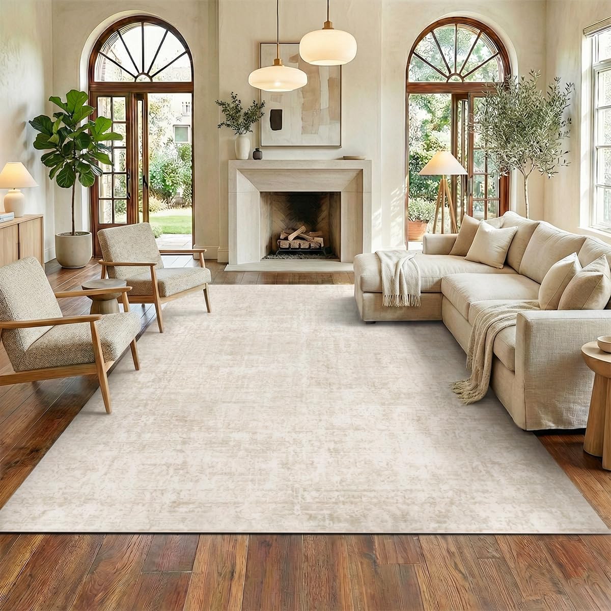 Homemate Washable Rug 9x12 Area Rugs - Vintage Rugs for Living Room