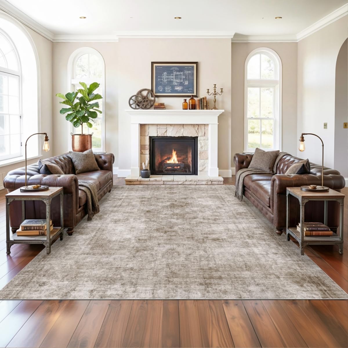 Homemate Washable Rug 9x12 Area Rugs - Vintage Rugs for Living Room