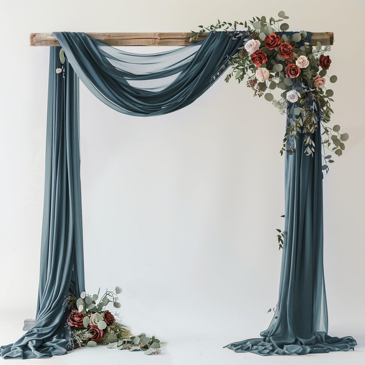 Wokceer White Wedding Arch Draping Fabric Backdrop Drapes Sheer 28.7"x 20FT