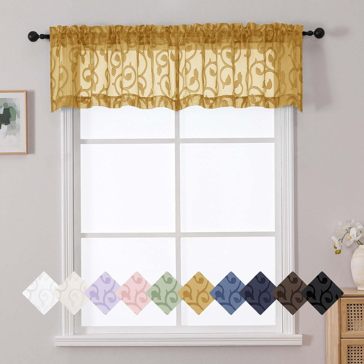Dusty Blue Sheer Curtains for Bedroom Living Room 72 Inches Long 2 Panels Set, Soft Airy Geometric Jacquard Clip Curtains Drapes, Modern Rod Pocket Door Curtain, 2Pcs Each 42" Wx72 L Inch