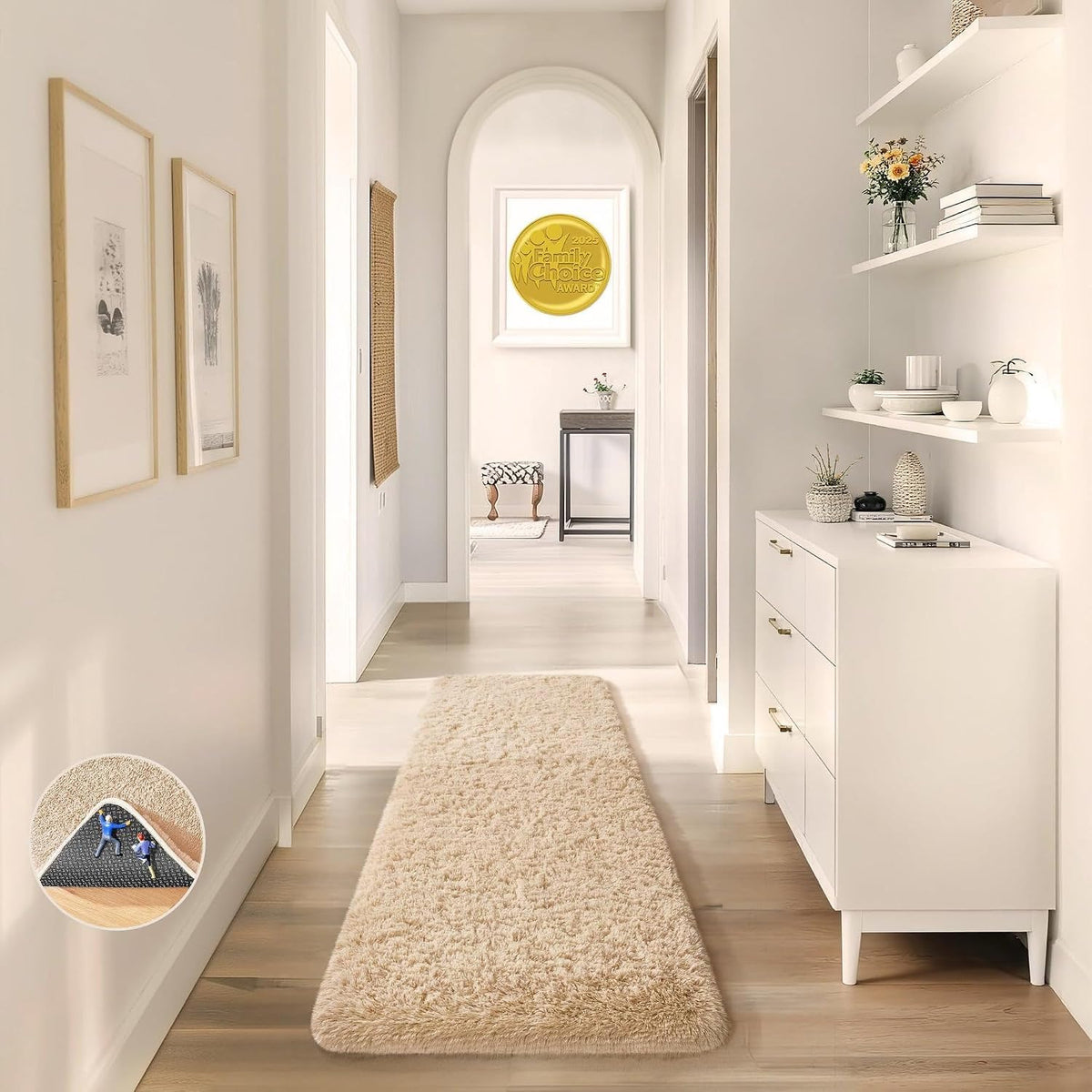 Ophanie Area Rugs for Living Room Bedroom, Washable Non-Slip Fluffy Soft Grey Shag Carpet, Indoor Floor Gray 4x6 Fuzzy Shaggy Living Room Plush Rug for Kids Home Dorm Decor Aesthetic