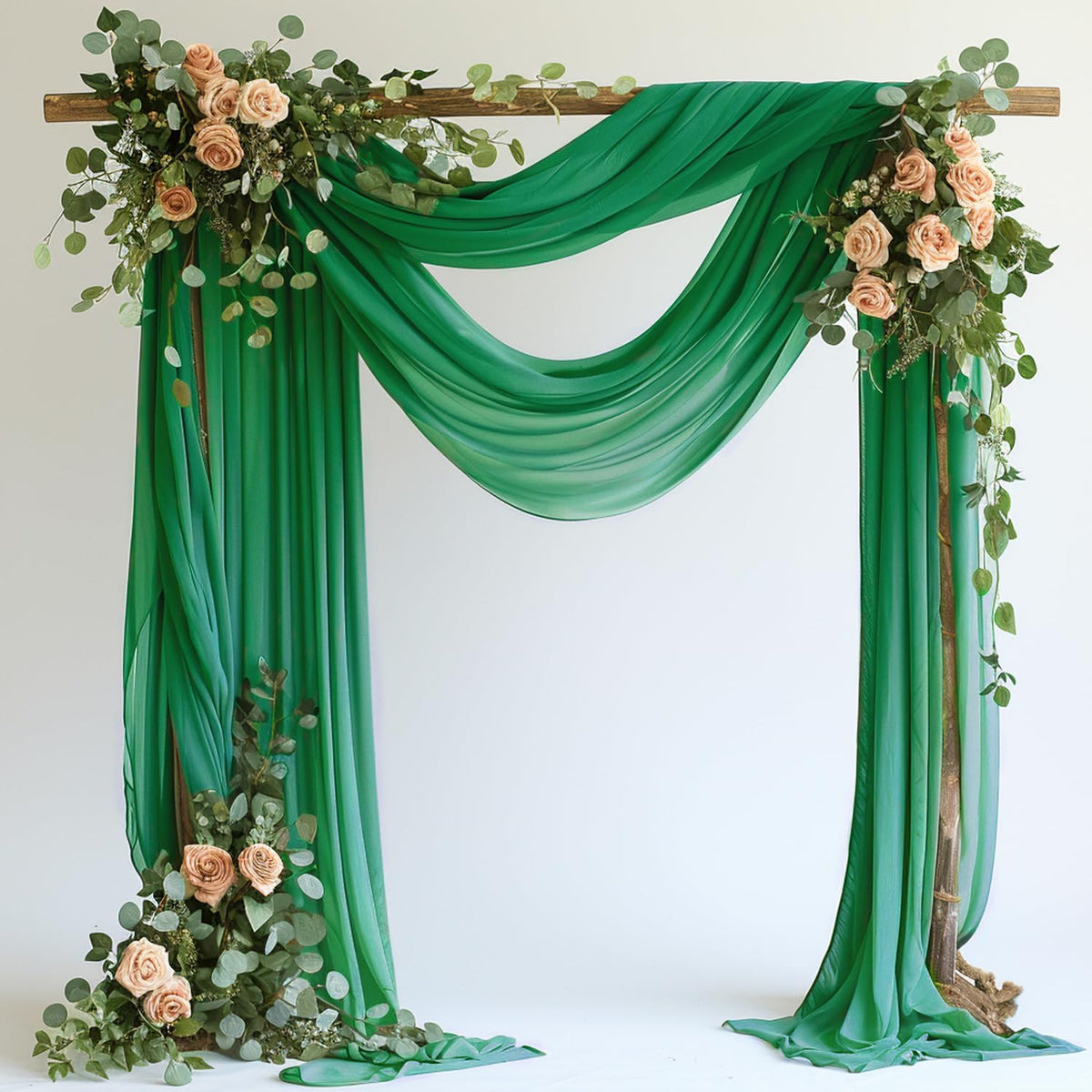 Wokceer White Wedding Arch Draping Fabric Backdrop Drapes Sheer 28.7"x 20FT