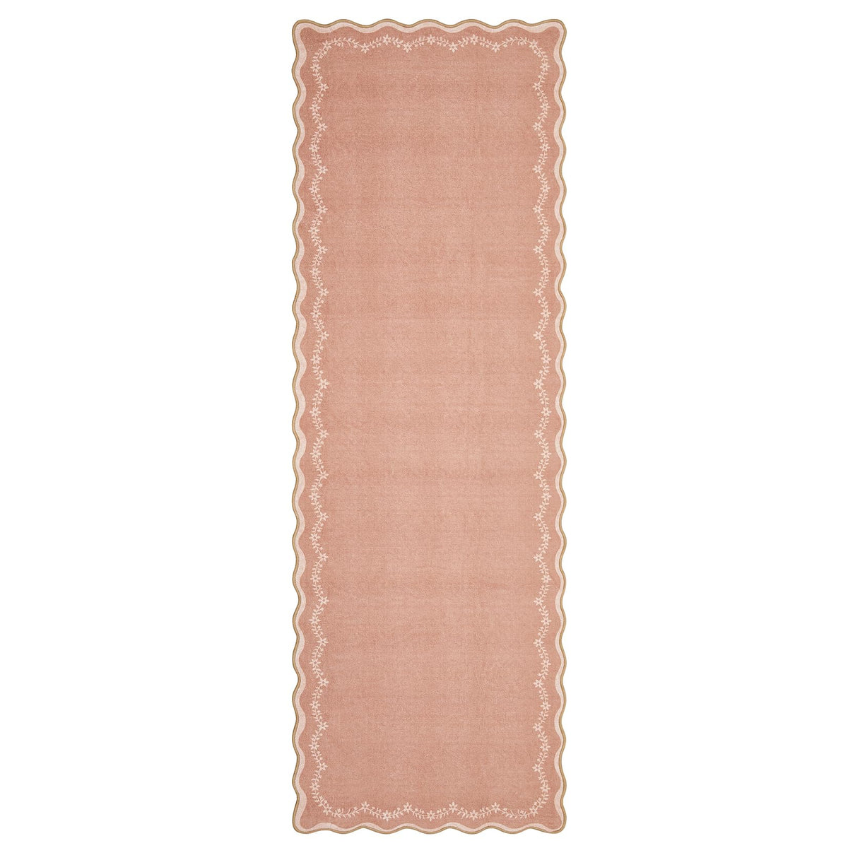GarveeHome 5x7 Scalloped Area Rug Jute Washable Bedroom Living Room Rug