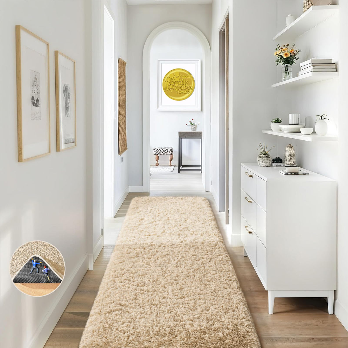 Ophanie 5x7 Area Rugs for Living Room Ivory, Fluffy Shag Large Fuzzy Plush Soft Rug, Shaggy Floor Big Carpets for Bedroom Nursery, Kids Home Decor Aesthetic with Over 99 pcs Pile fibers