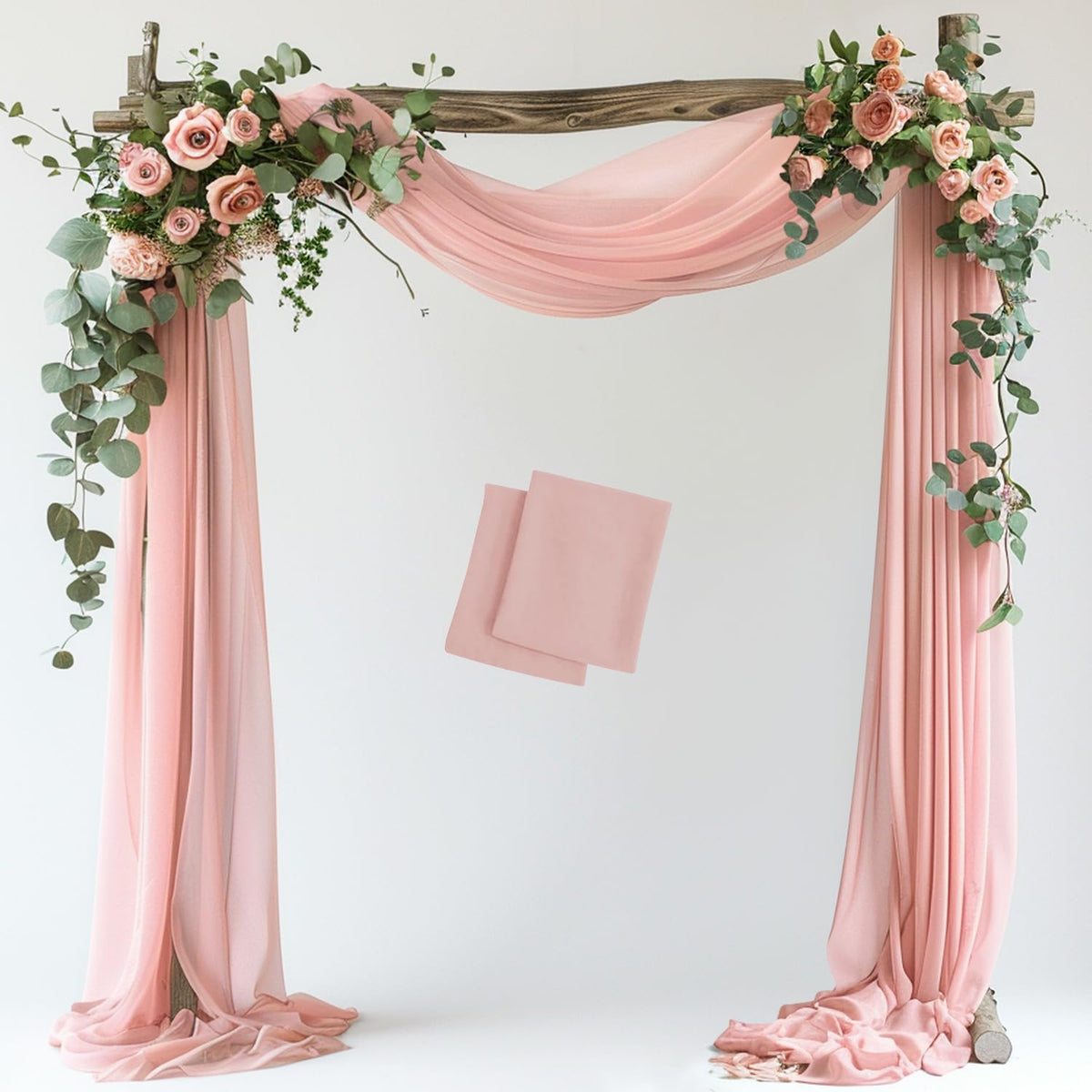 Wokceer White Wedding Arch Draping Fabric Backdrop Drapes Sheer 28.7"x 20FT