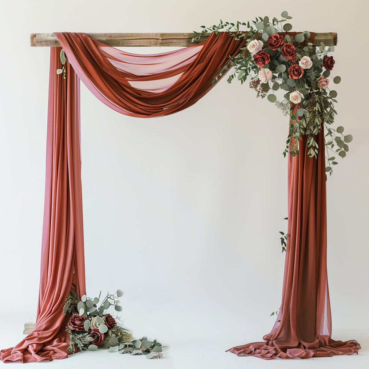 Wokceer White Wedding Arch Draping Fabric Backdrop Drapes Sheer 28.7"x 20FT