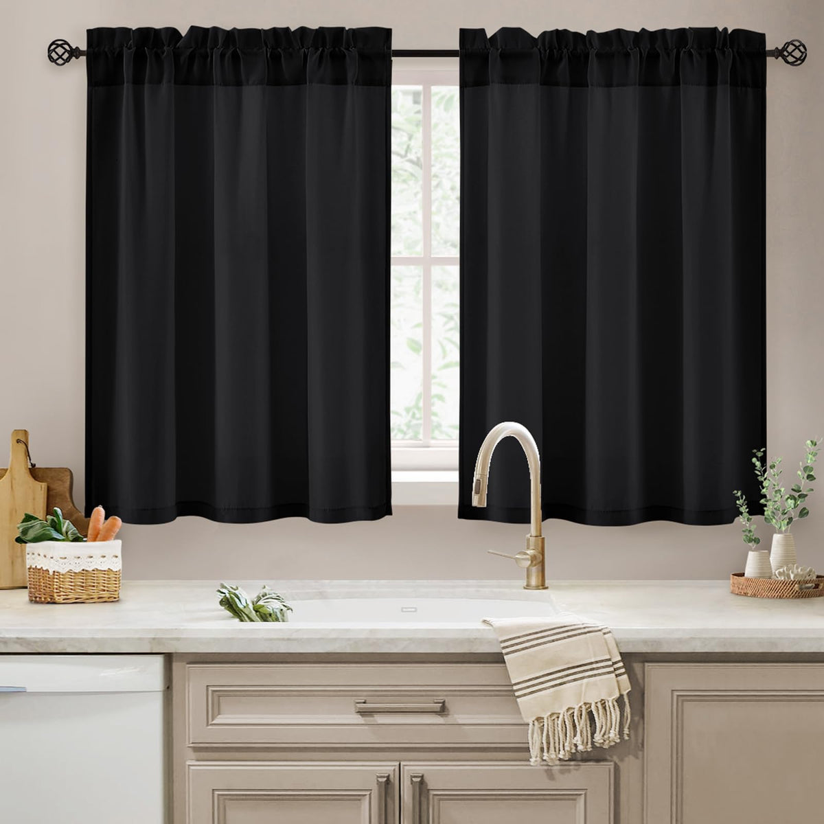 HOMEIDEAS Non-See-Through White Privacy Semi Sheer Curtains, 52 X 84 Inches