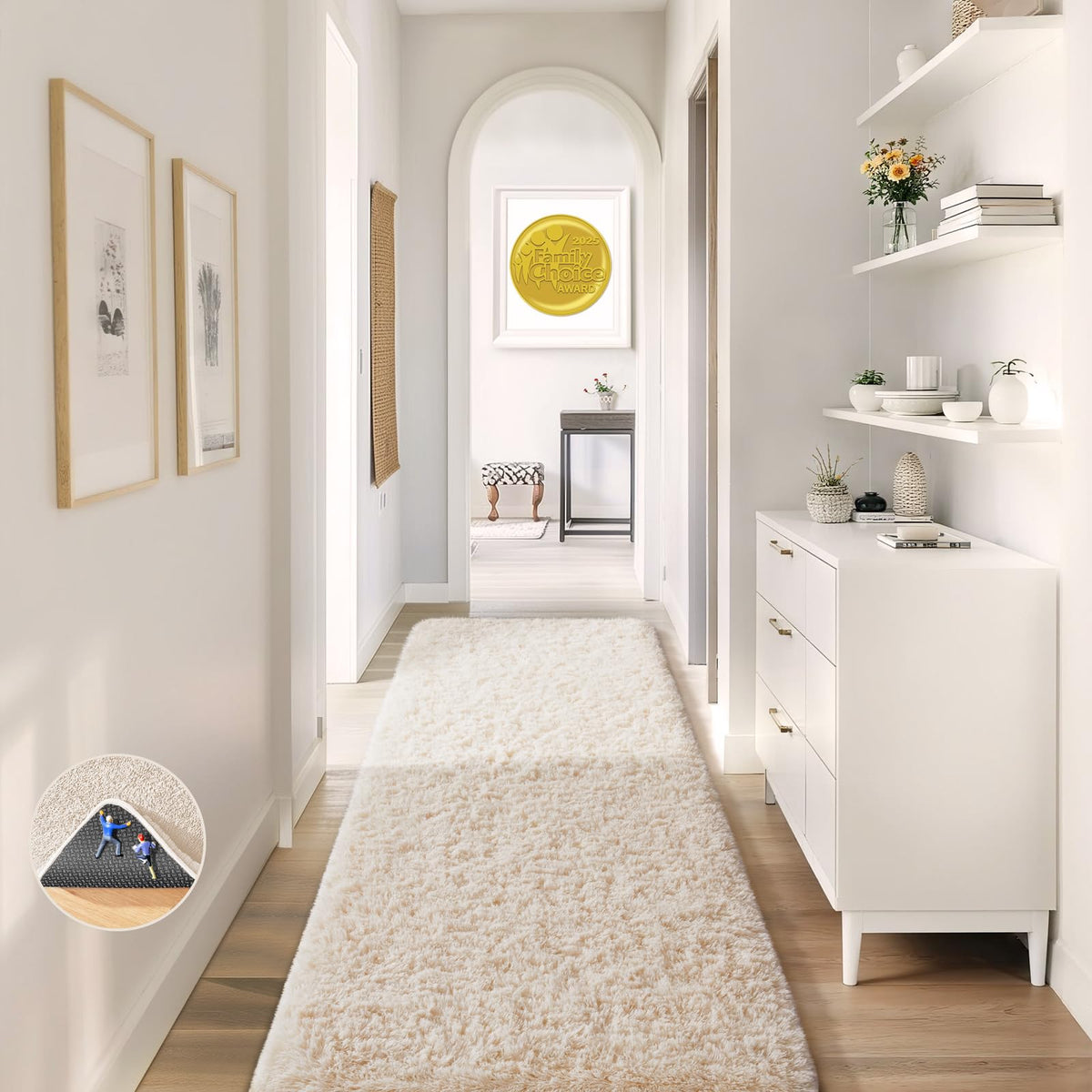 Ophanie Area Rugs for Living Room Bedroom, Washable Non-Slip Fluffy Soft Grey Shag Carpet, Indoor Floor Gray 4x6 Fuzzy Shaggy Living Room Plush Rug for Kids Home Dorm Decor Aesthetic