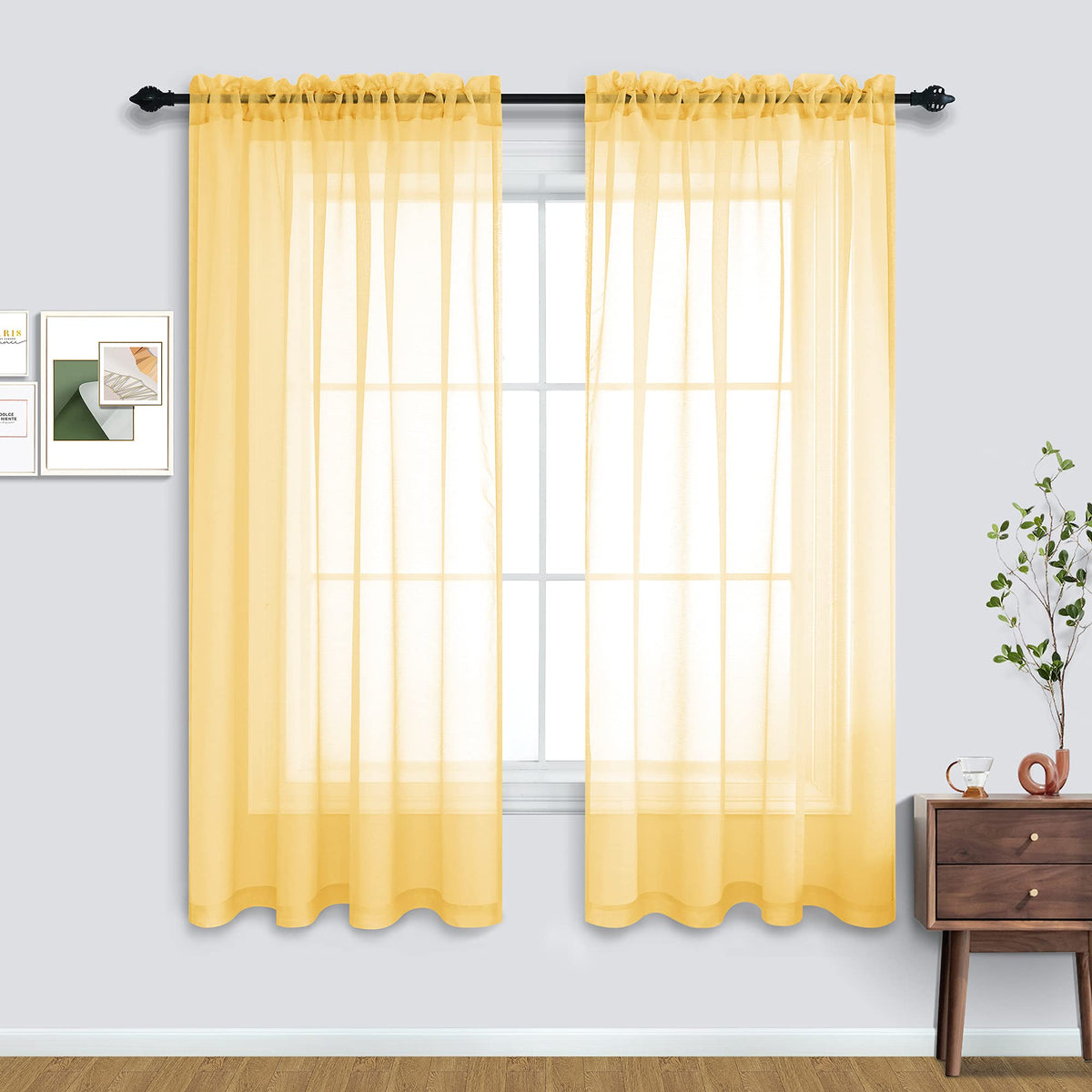 Pitalk Terracotta Curtains 84 Inch Length for Living Room 2 Panel Sets Rod Pocket Sheer Curtains for Living Room Rust Burnt Orange Red