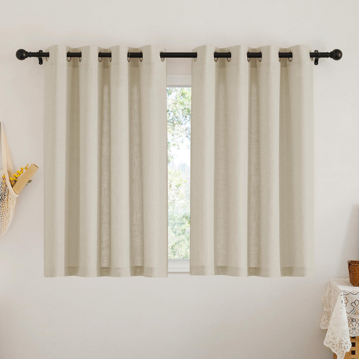 RYB HOME Sliding Patio Door Sheer Curtains, Extra Wide Room Divider Drape