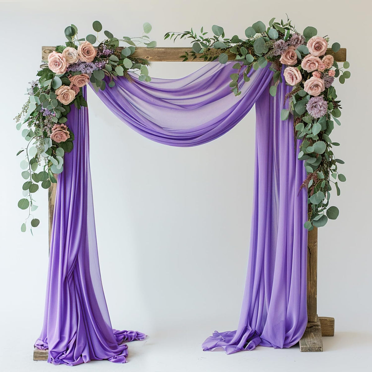 Wokceer White Wedding Arch Draping Fabric Backdrop Drapes Sheer 28.7"x 20FT