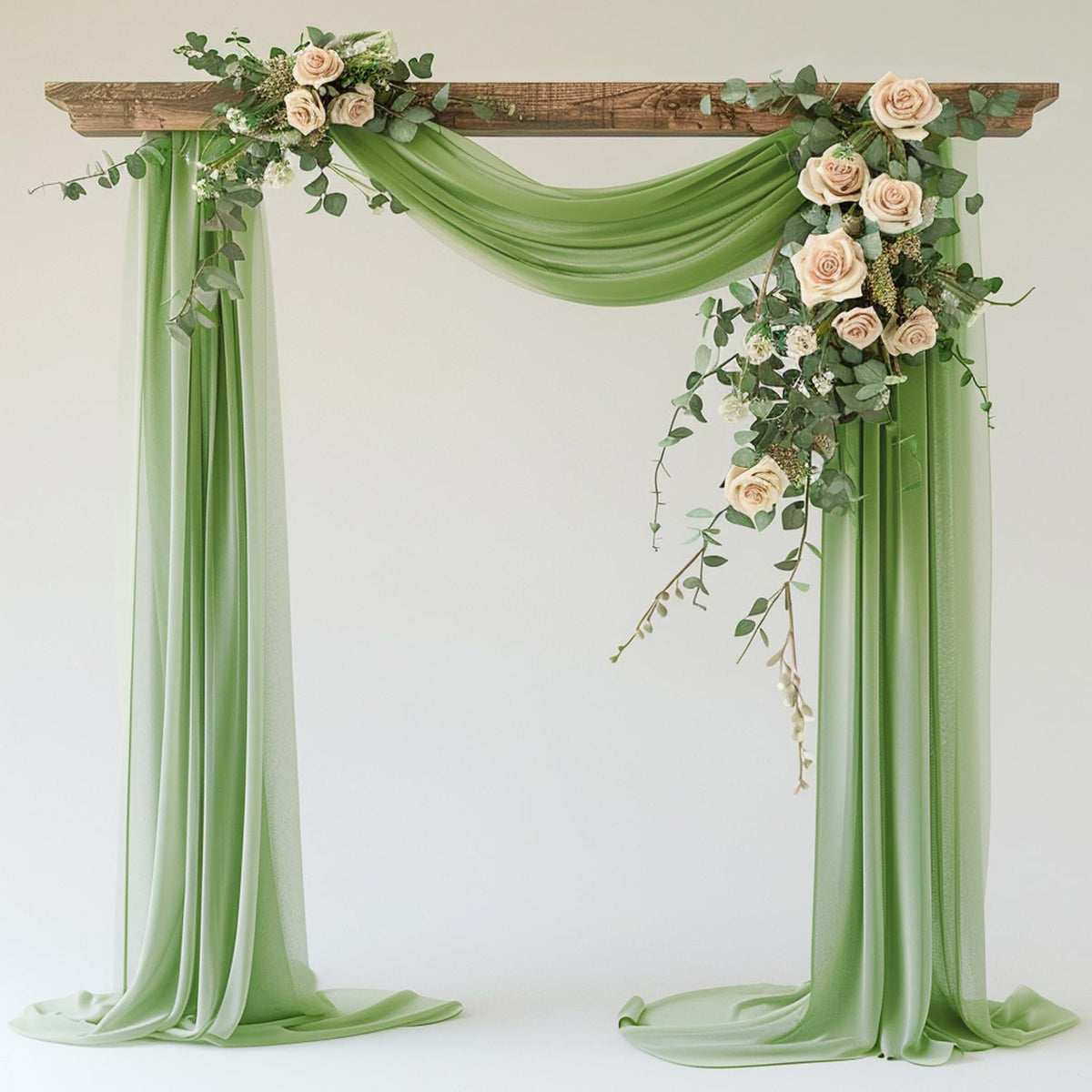 Wokceer White Wedding Arch Draping Fabric Backdrop Drapes Sheer 28.7"x 20FT