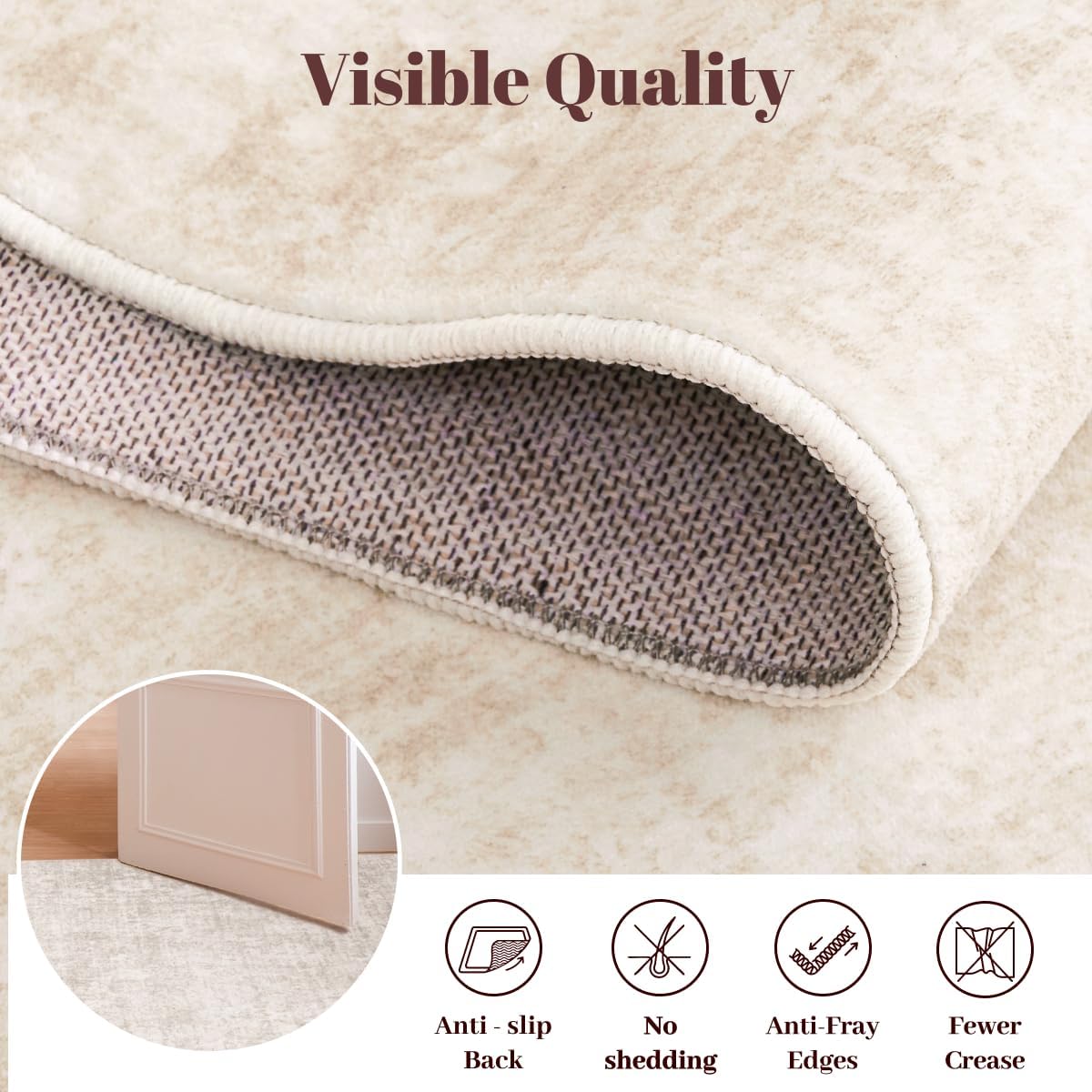 Homemate Washable Rug 9x12 Area Rugs - Vintage Rugs for Living Room