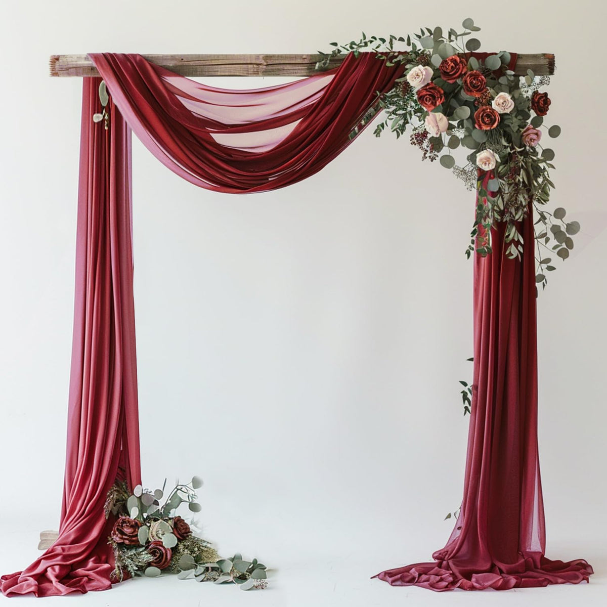 Wokceer White Wedding Arch Draping Fabric Backdrop Drapes Sheer 28.7"x 20FT