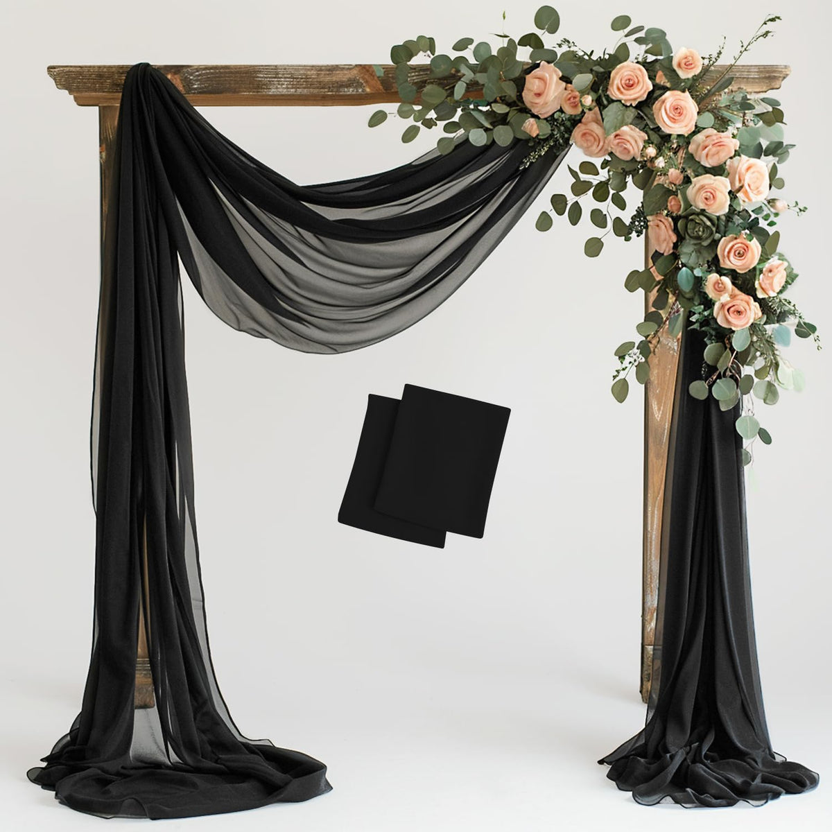 Wokceer White Wedding Arch Draping Fabric Backdrop Drapes Sheer 28.7"x 20FT