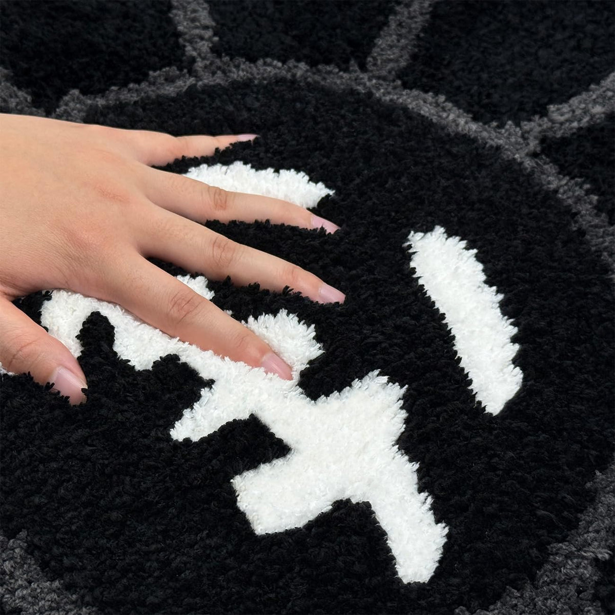 Trippy Happy Face Rug Cool Rugs Graphic Design Tufted Bathroom Rugs