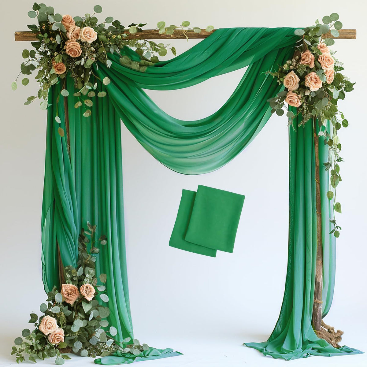 Wokceer White Wedding Arch Draping Fabric Backdrop Drapes Sheer 28.7"x 20FT