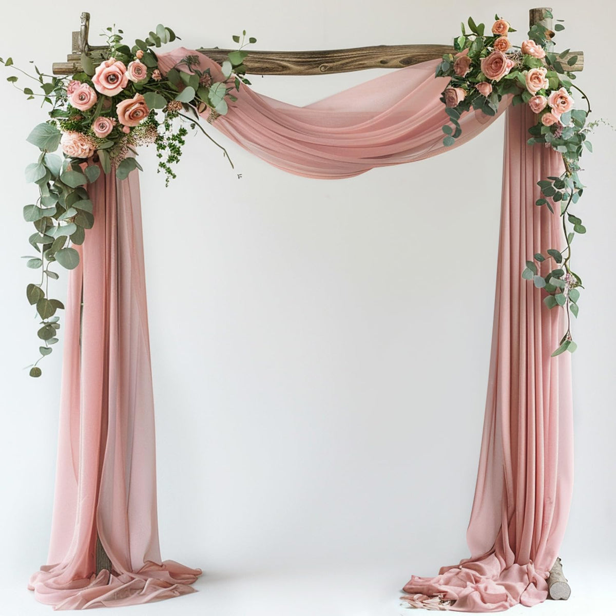 Wokceer White Wedding Arch Draping Fabric Backdrop Drapes Sheer 28.7"x 20FT