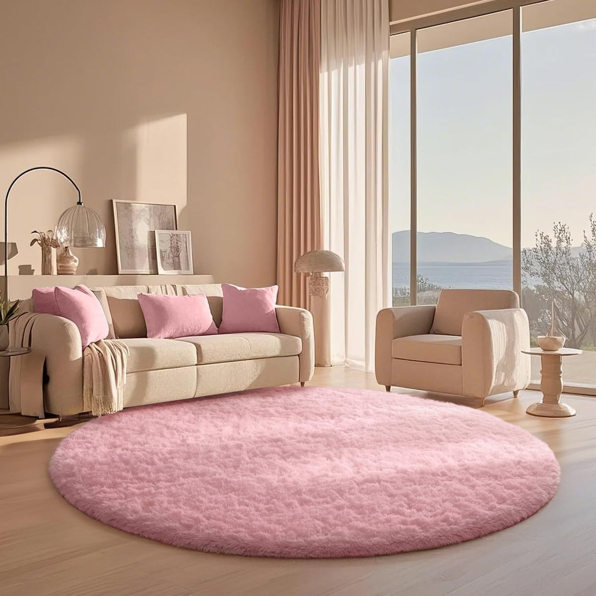 Ophanie 5x7 Area Rugs for Living Room Ivory, Fluffy Shag Large Fuzzy Plush Soft Rug, Shaggy Floor Big Carpets for Bedroom Nursery, Kids Home Decor Aesthetic with Over 99 pcs Pile fibers