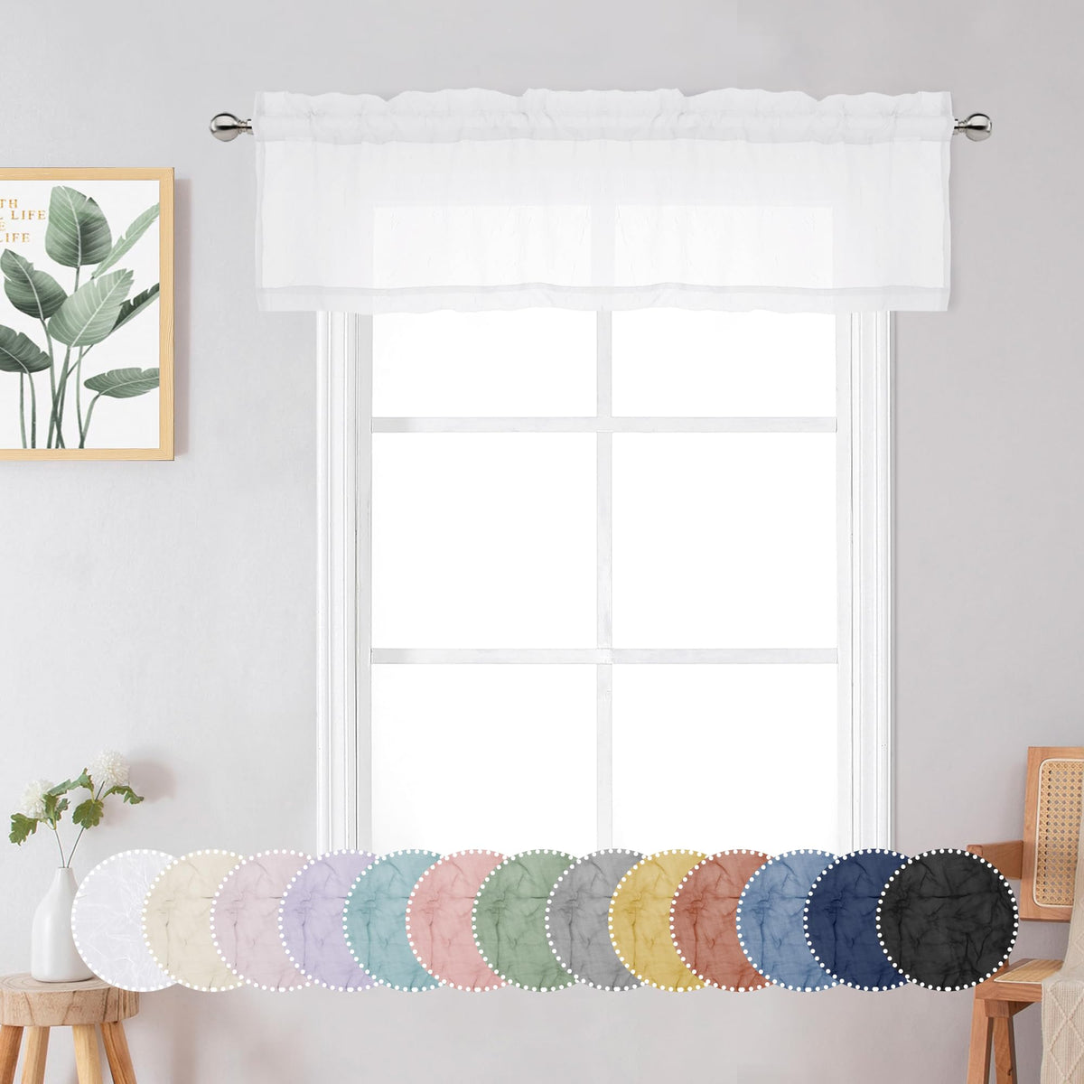 Chyhomenyc Crushed Sheer Navy Blue Curtains 84 Inch Length 2 Panels, Light Filtering Solid Crinkle Voile Lightweight Rod Pocket Sheer Curtian for Bedroom Living Room, Each 42Wx84L Inches