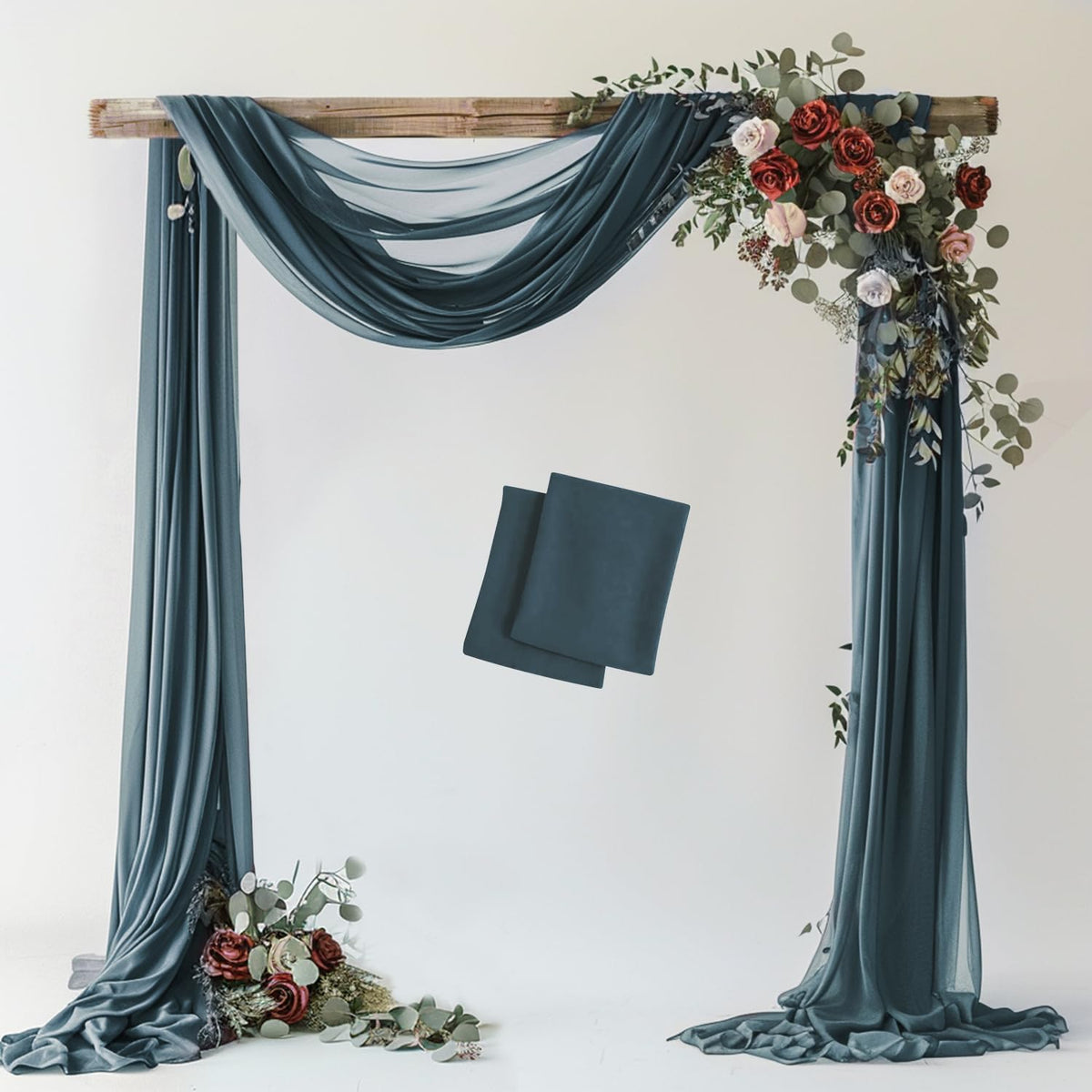 Wokceer White Wedding Arch Draping Fabric Backdrop Drapes Sheer 28.7"x 20FT