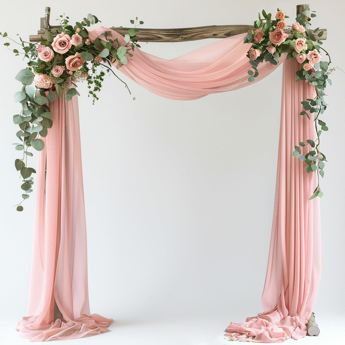 Wokceer White Wedding Arch Draping Fabric Backdrop Drapes Sheer 28.7"x 20FT