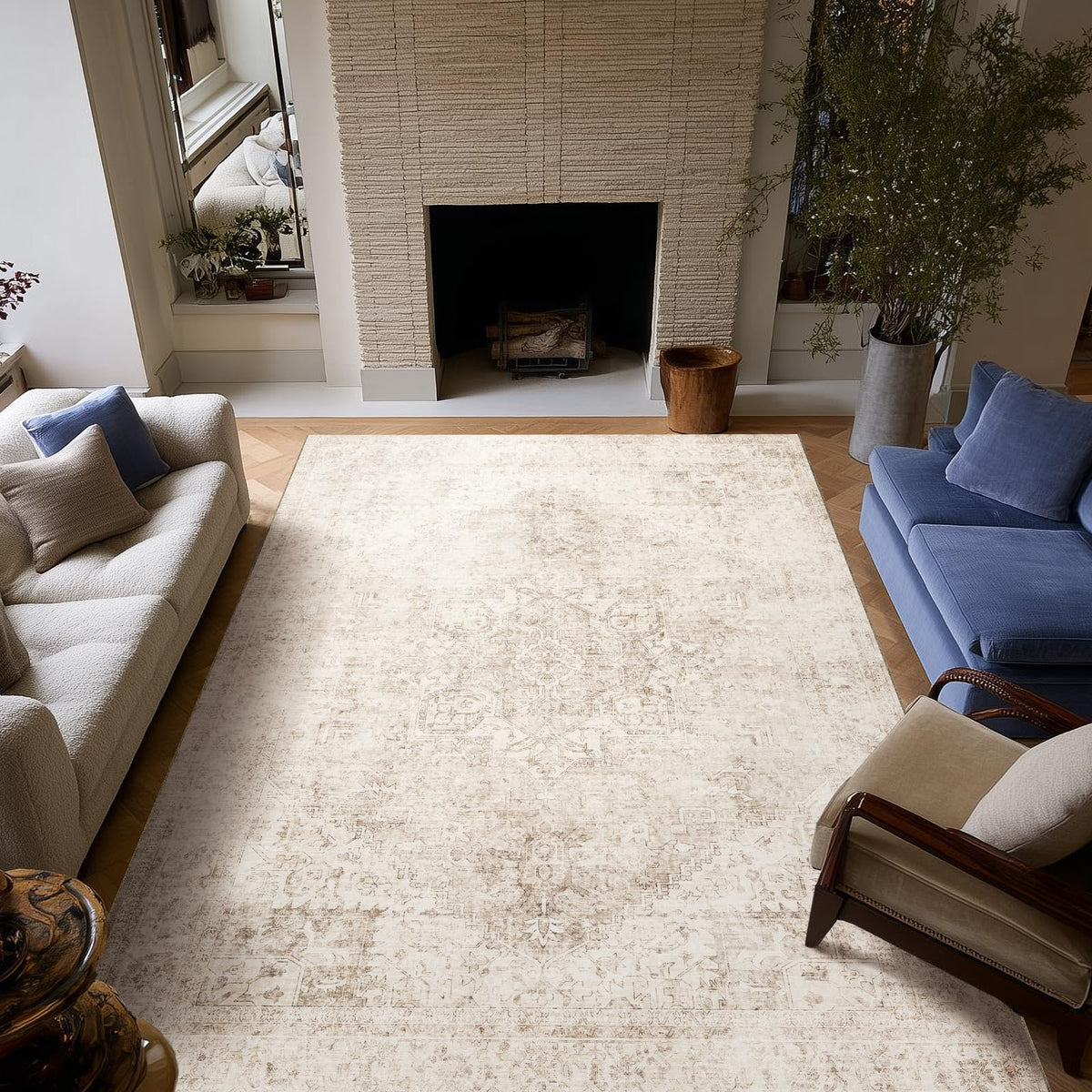 Machine Washable Rugs for Living Room: 8x10 Area Rugs for Bedroom