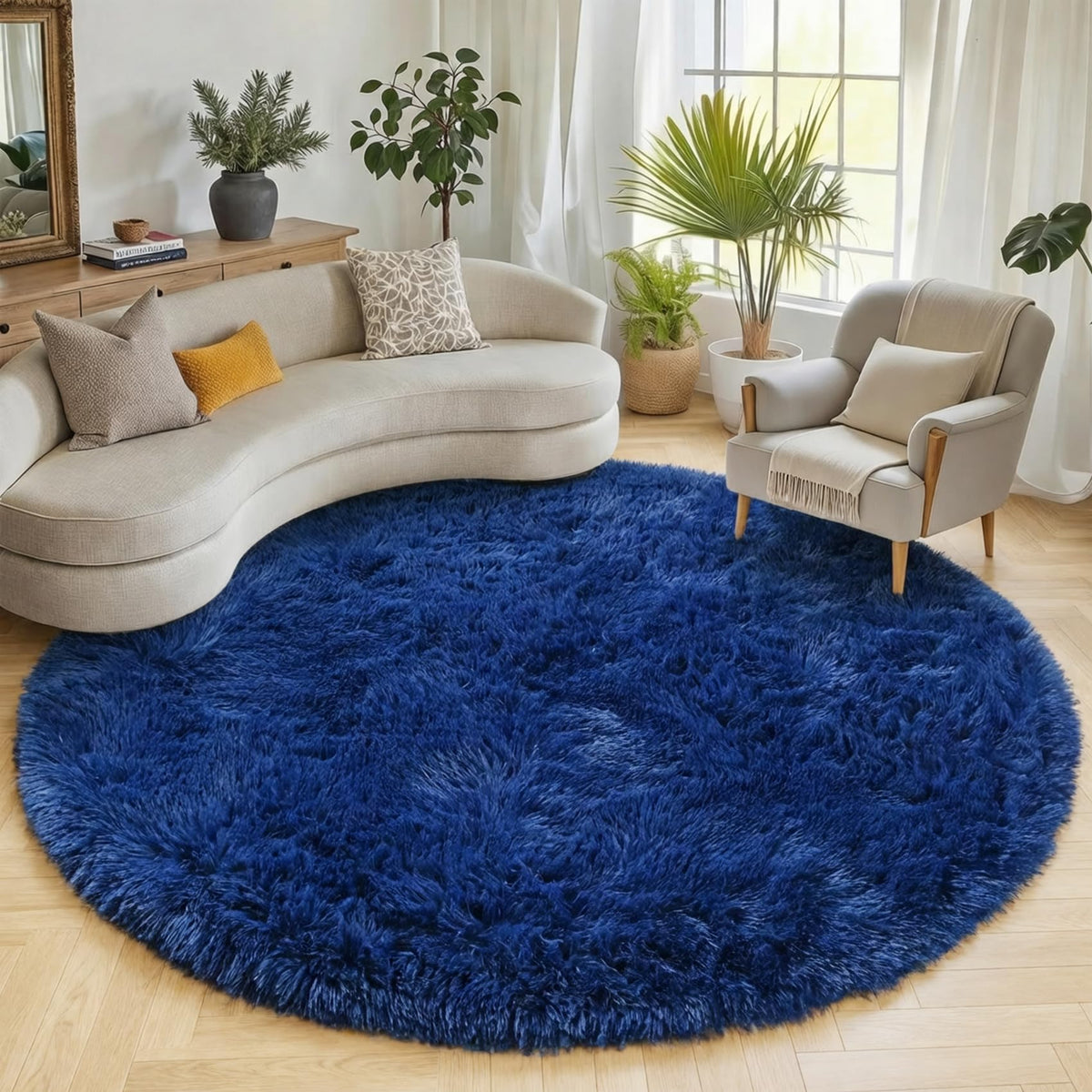 Runner Rugs for Bedroom Living Room, 2x6 Tie-Dyed Beige Hallway Area Rug