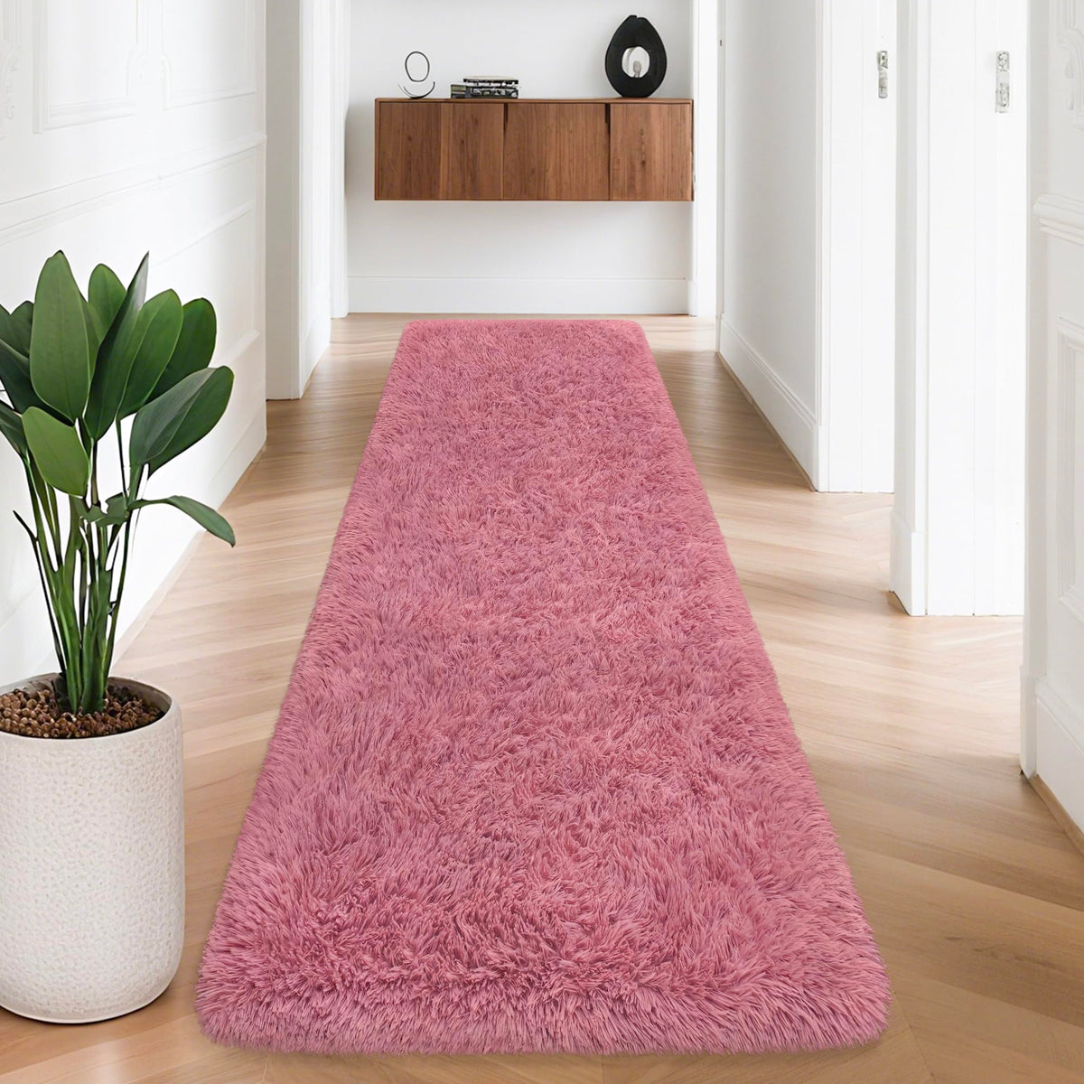Tie-Dyed Runner Rug for Bedroom Black Grey 2x6ft Fluffy Area Rug Bedside Runner Rug for Kids Room Boys Teens Nursery Baby Living Room Dorm Home Decor Carpets