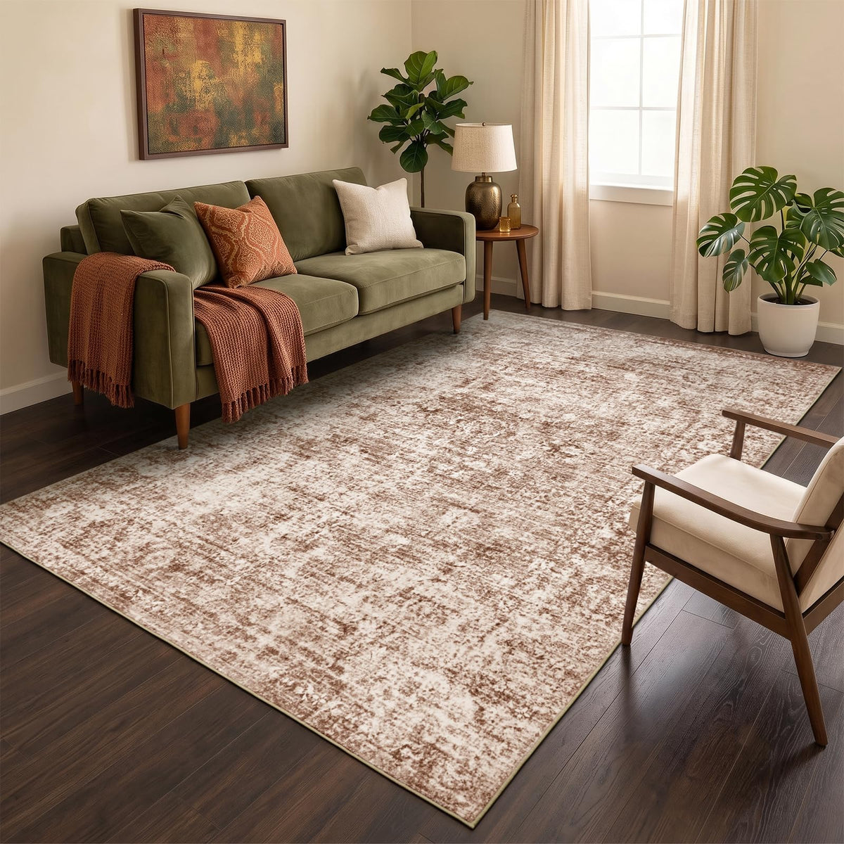 Homemate Washable Rug 9x12 Area Rugs - Vintage Rugs for Living Room