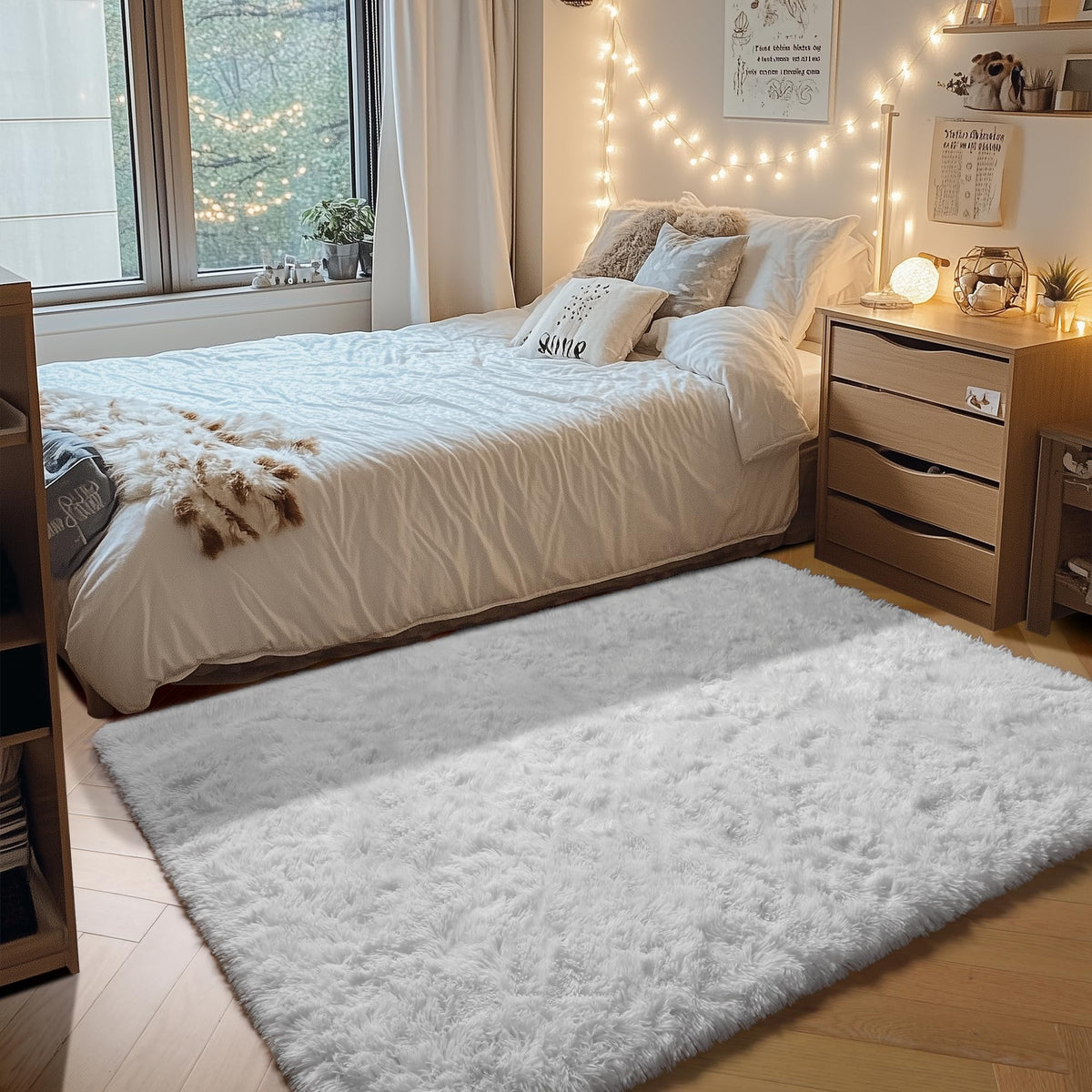 Runner Rugs for Bedroom Living Room, 2x6 Tie-Dyed Beige Hallway Area Rug