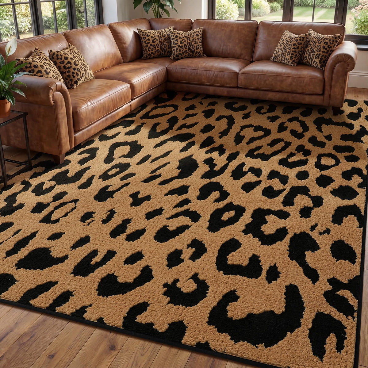 YIHOUSE 5×7 Ft Area Rugs for Living Room: Modern Washable Rug - Abstract Black and Cream White Rug for Bedroom Dining Room Office Playroom Nursery Home Decor - Nonslip Non-Shedding Striped Rugs