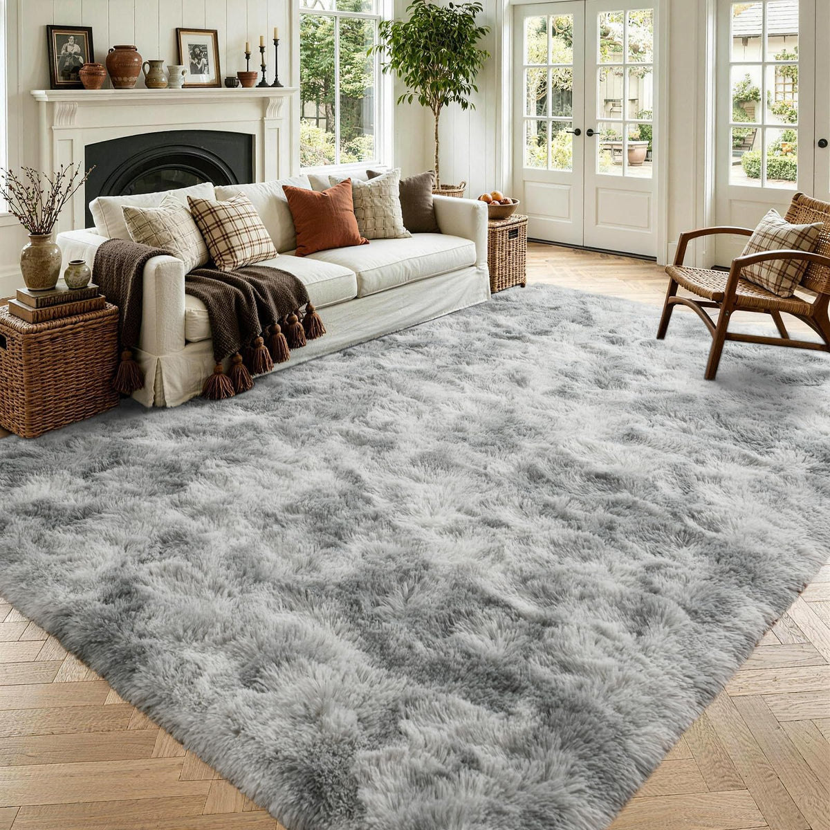 Noahas 2x6 Black Fluffy Soft Runner Rug Non-Slip for Bedroom Dorm Hallway