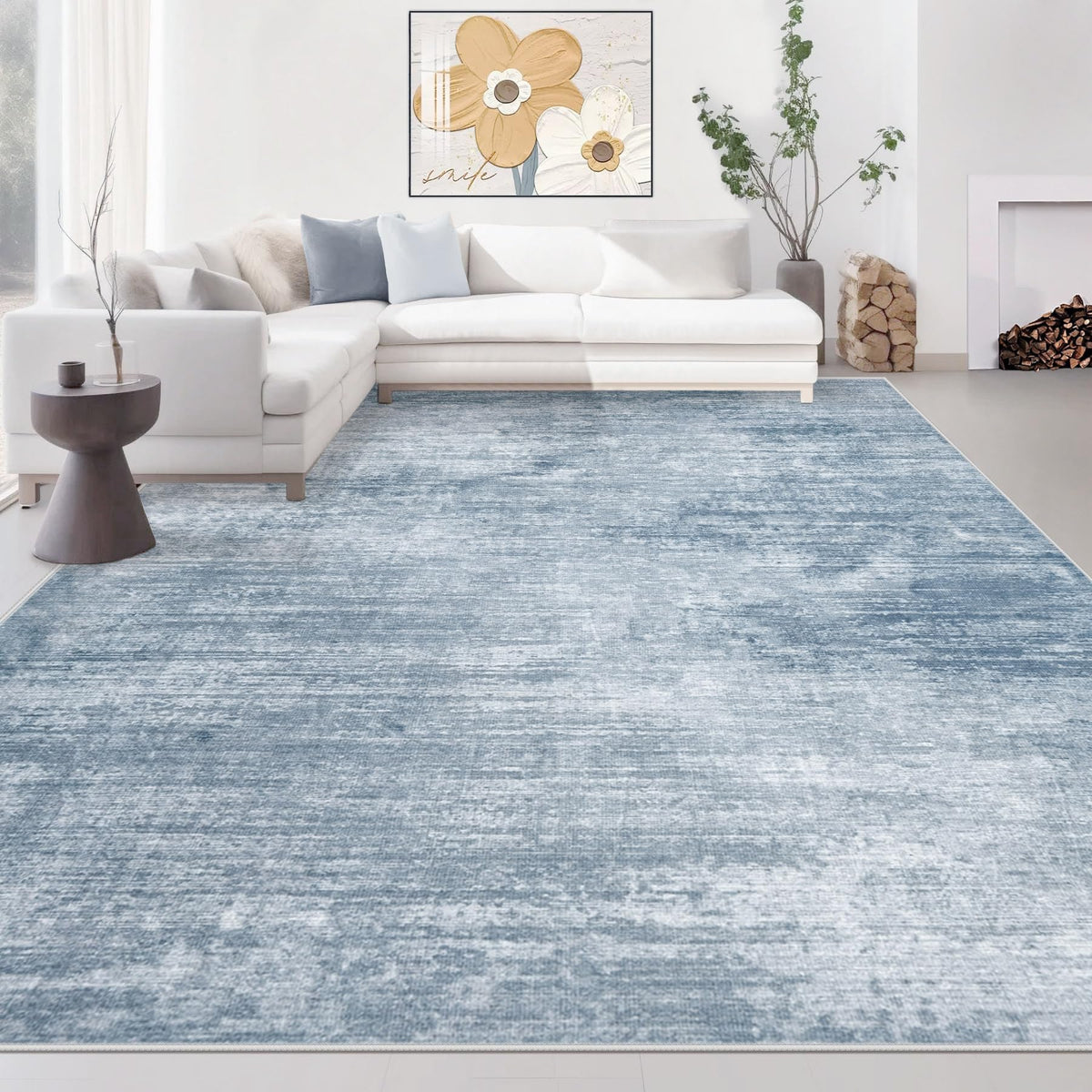 Area Rugs 8x10 Living Room: Washable Rug Modern Abstract Large Rugs Soft Non Slip Neutral Rug Stain Resistant Indoor Carpet for Bedroom Kitchen Dining Room Table Nursery Home Office Rugs(Beige,8'x10')